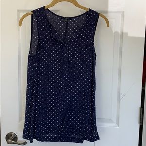 Madewell navy blue silk tank XXS